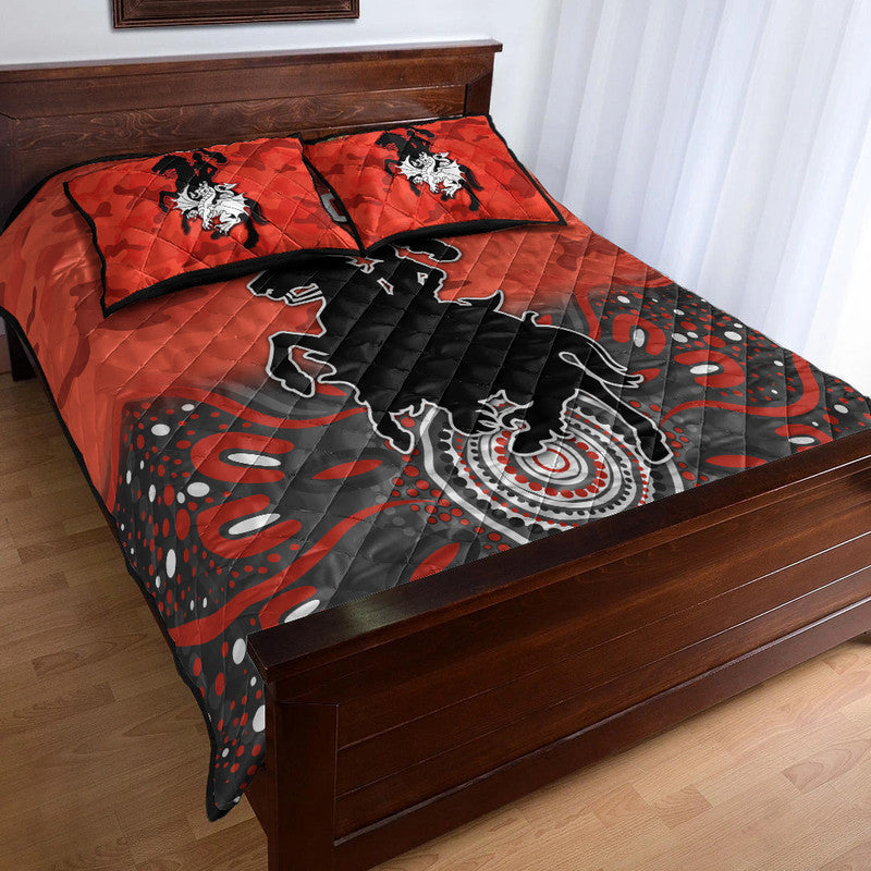 st-george-illawarra-dragons-anzac-2022-quilt-bed-set-indigenous-vibes-red