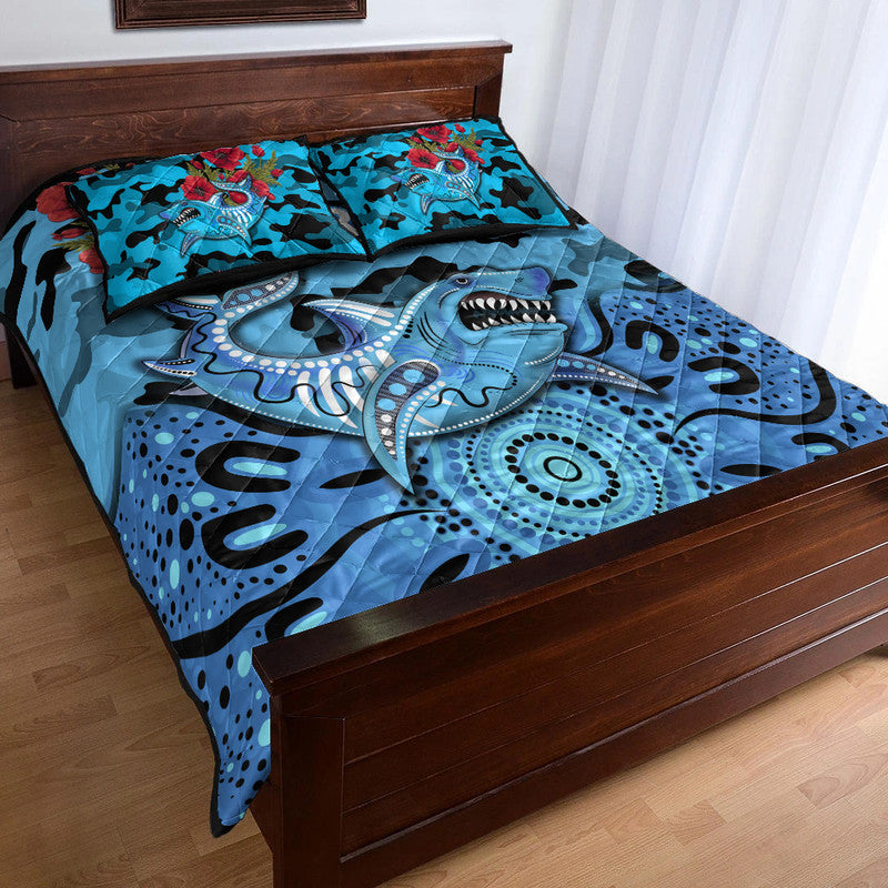 cronulla-sutherland-sharks-anzac-2022-quilt-bed-set-indigenous-vibes