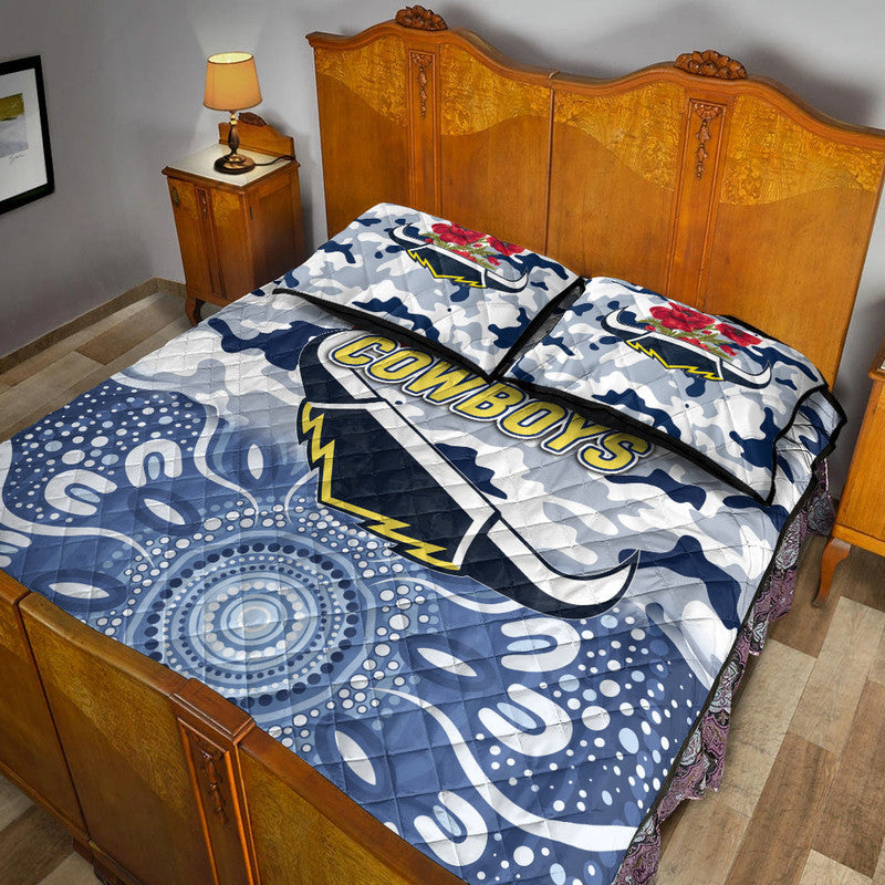 north-queensland-cowboys-anzac-2022-quilt-bed-set-indigenous-vibes-white