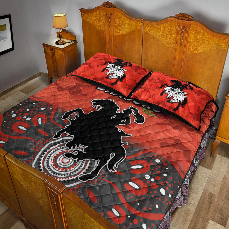 st-george-illawarra-dragons-anzac-2022-quilt-bed-set-indigenous-vibes-red