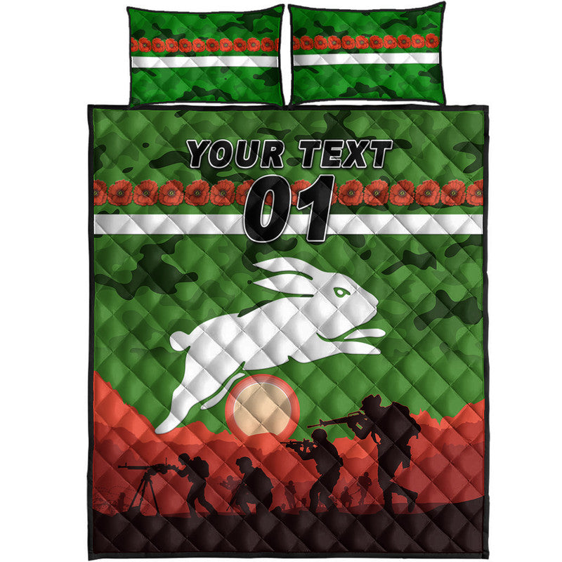 custom-personalised-south-sydney-rabbitohs-anzac-2022-quilt-bed-set-simple-style-green