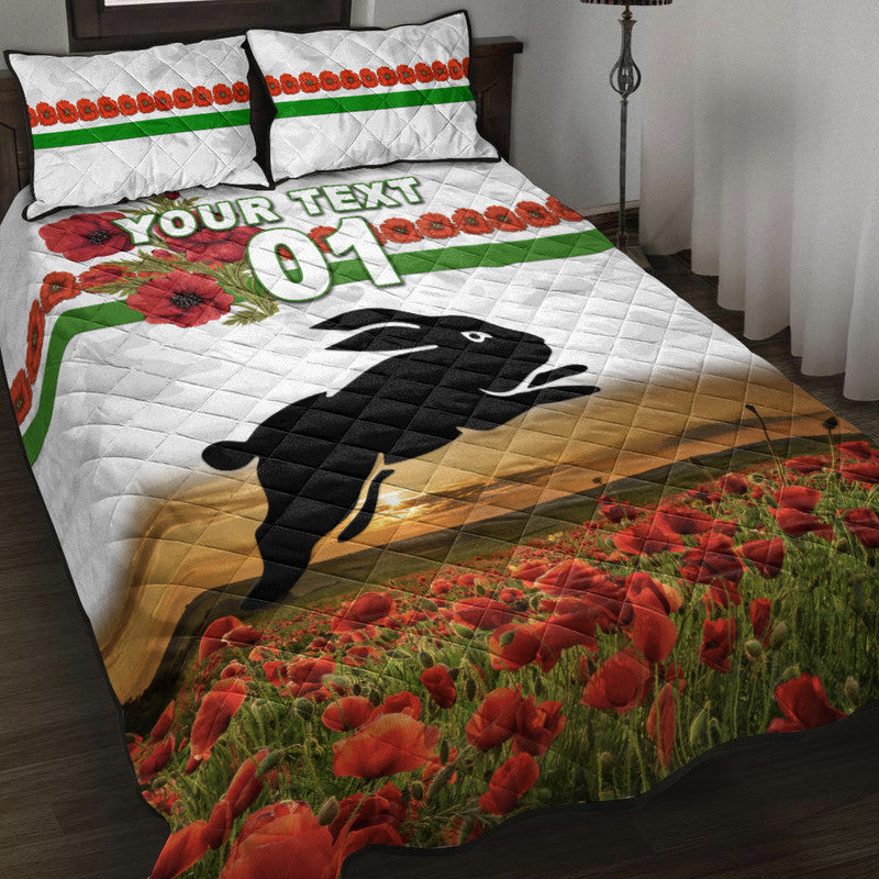 custom-personalised-south-sydney-rabbitohs-anzac-2022-quilt-bed-set-poppy-flowers-vibes-white