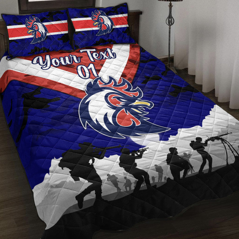 custom-personalised-sydney-roosters-anzac-2022-quilt-bed-set-simple-style-blue