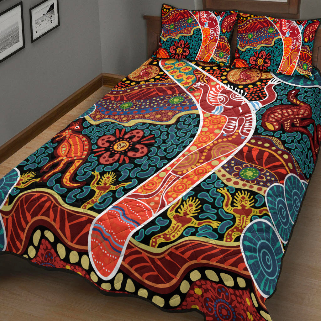 aboriginal-boomerang-quilt-bed-set-indigenous