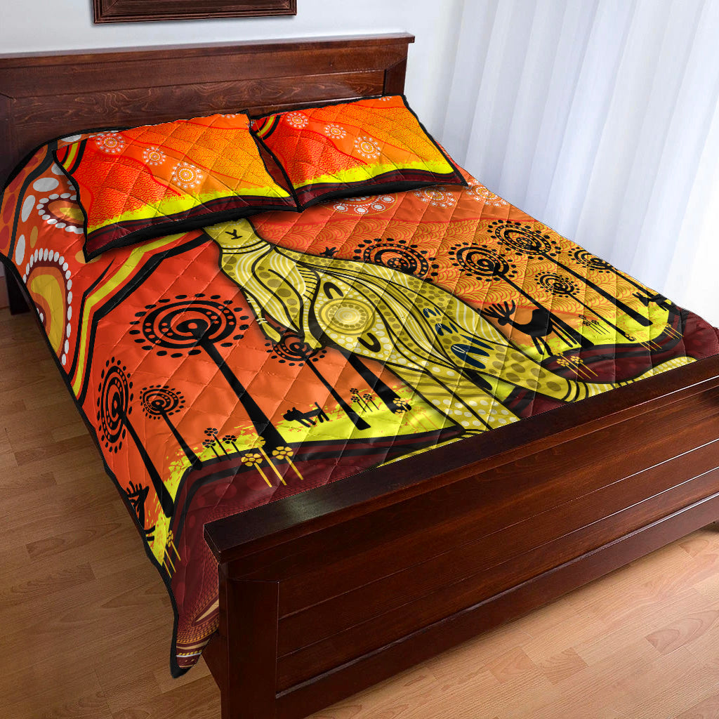 aboriginal-art-kangaroo-quilt-bed-set-indigenous-unique-vibes-orange