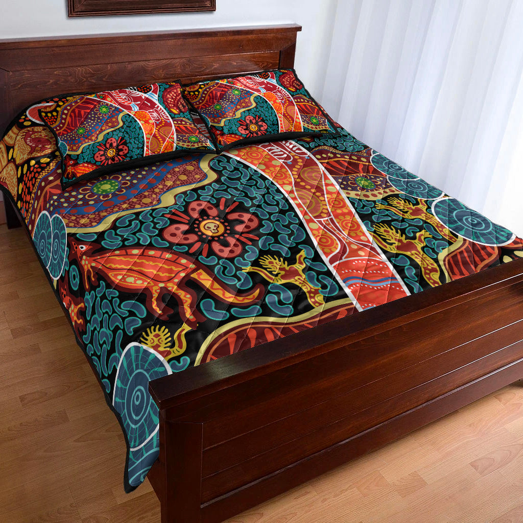 aboriginal-boomerang-quilt-bed-set-indigenous