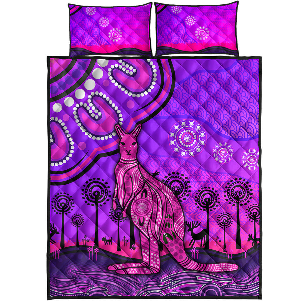 aboriginal-art-kangaroo-quilt-bed-set-indigenous-unique-vibes-purple