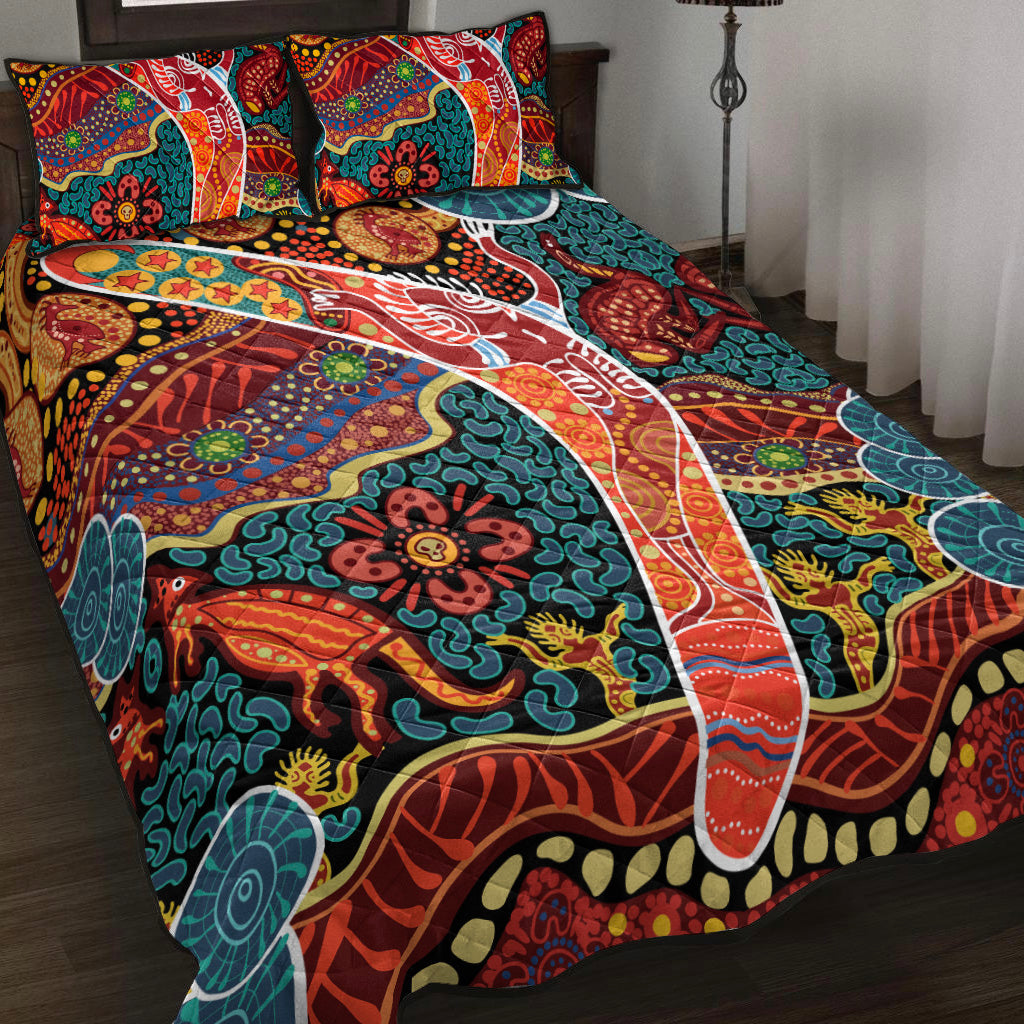 aboriginal-boomerang-quilt-bed-set-indigenous