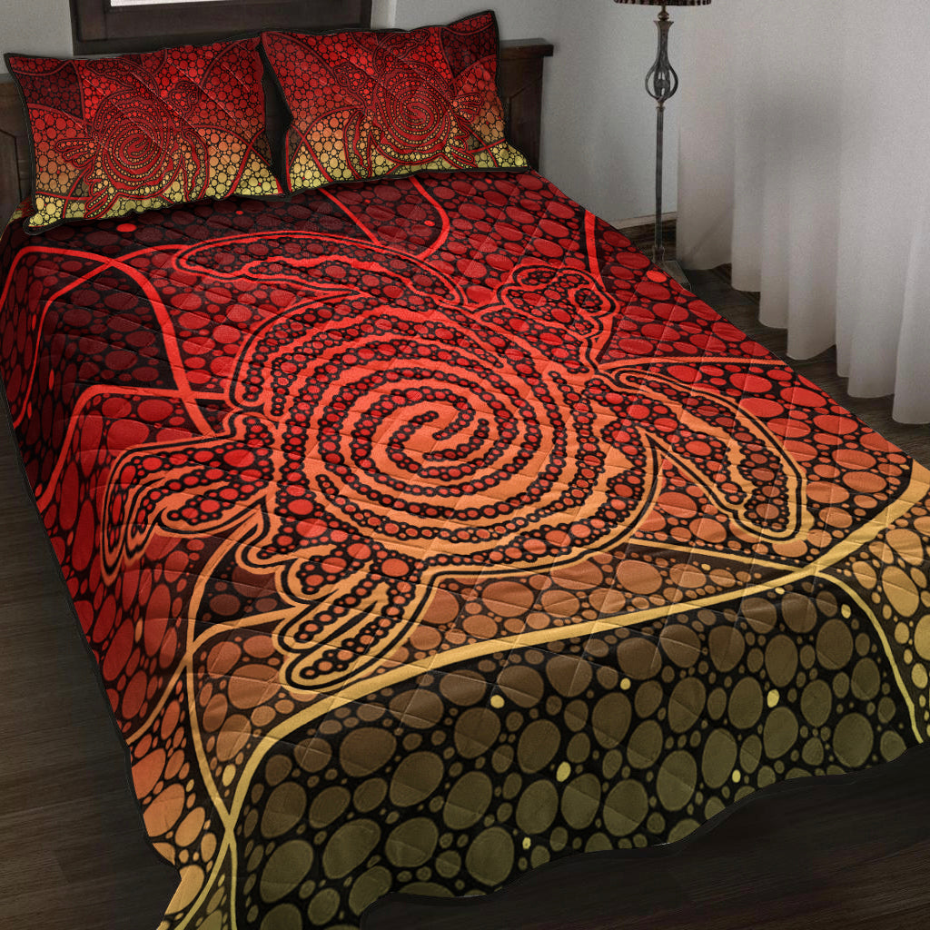 turtle-quilt-bedding-set-aboriginal-red-style