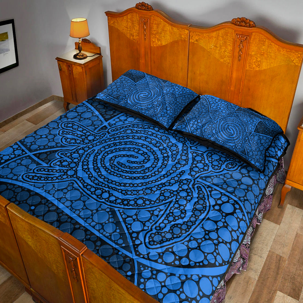 turtle-quilt-bedding-set-aboriginal-blue-style