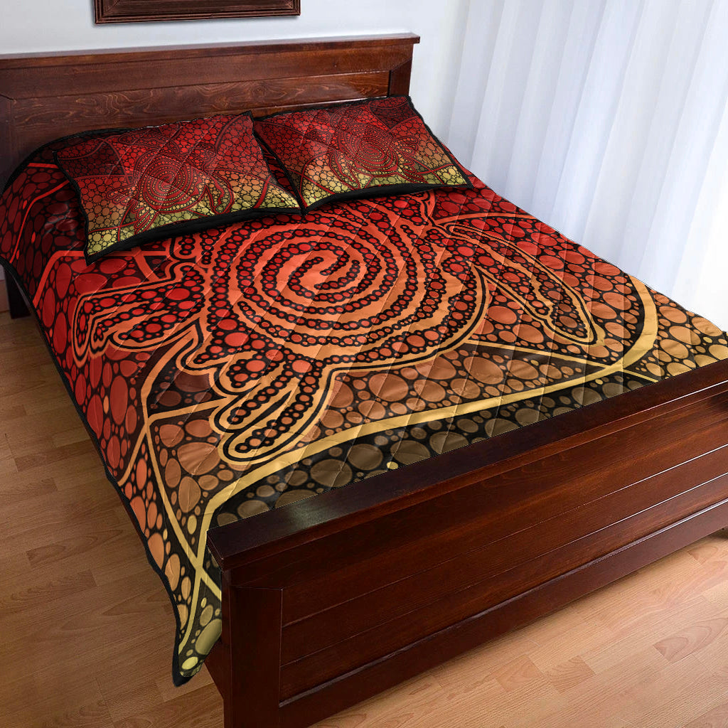 turtle-quilt-bedding-set-aboriginal-red-style