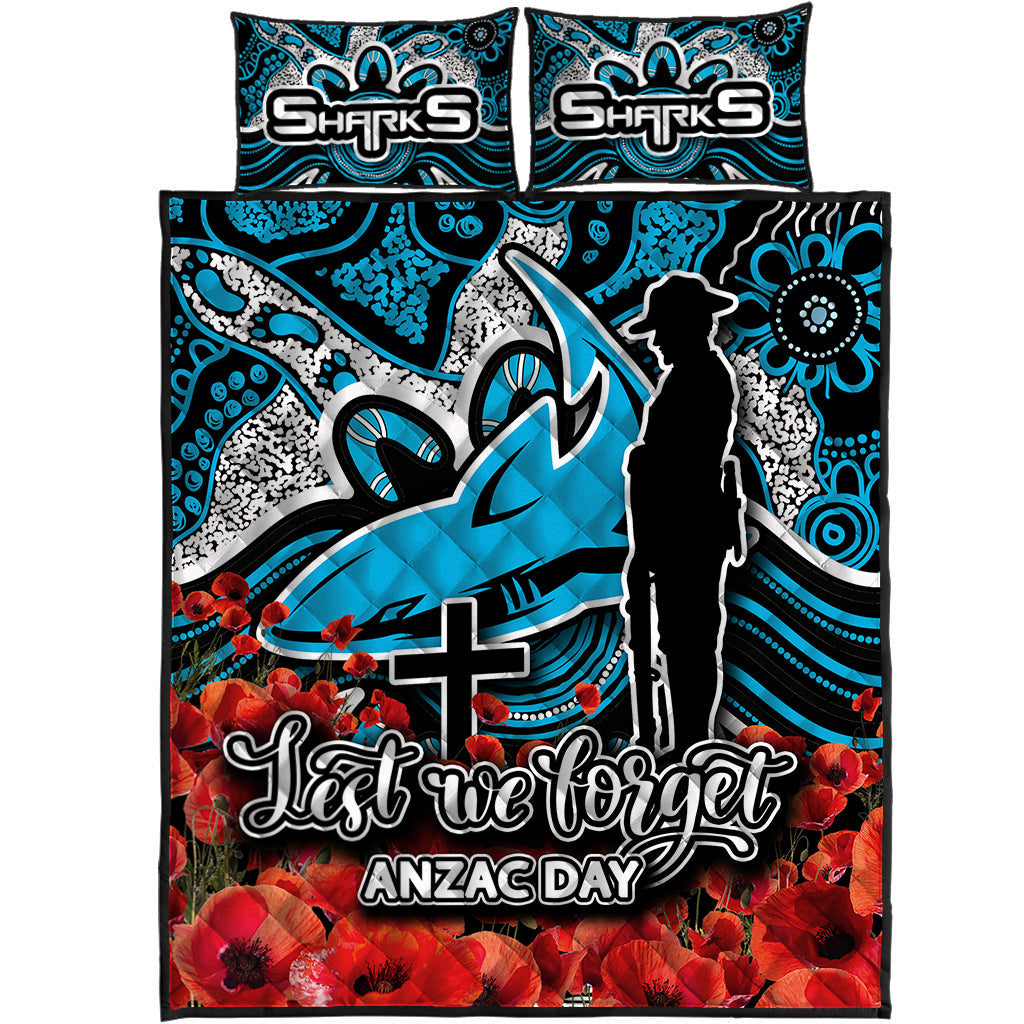 sharks-quilt-bed-set-anzac-day-poppy-flowers-with-aboriginal