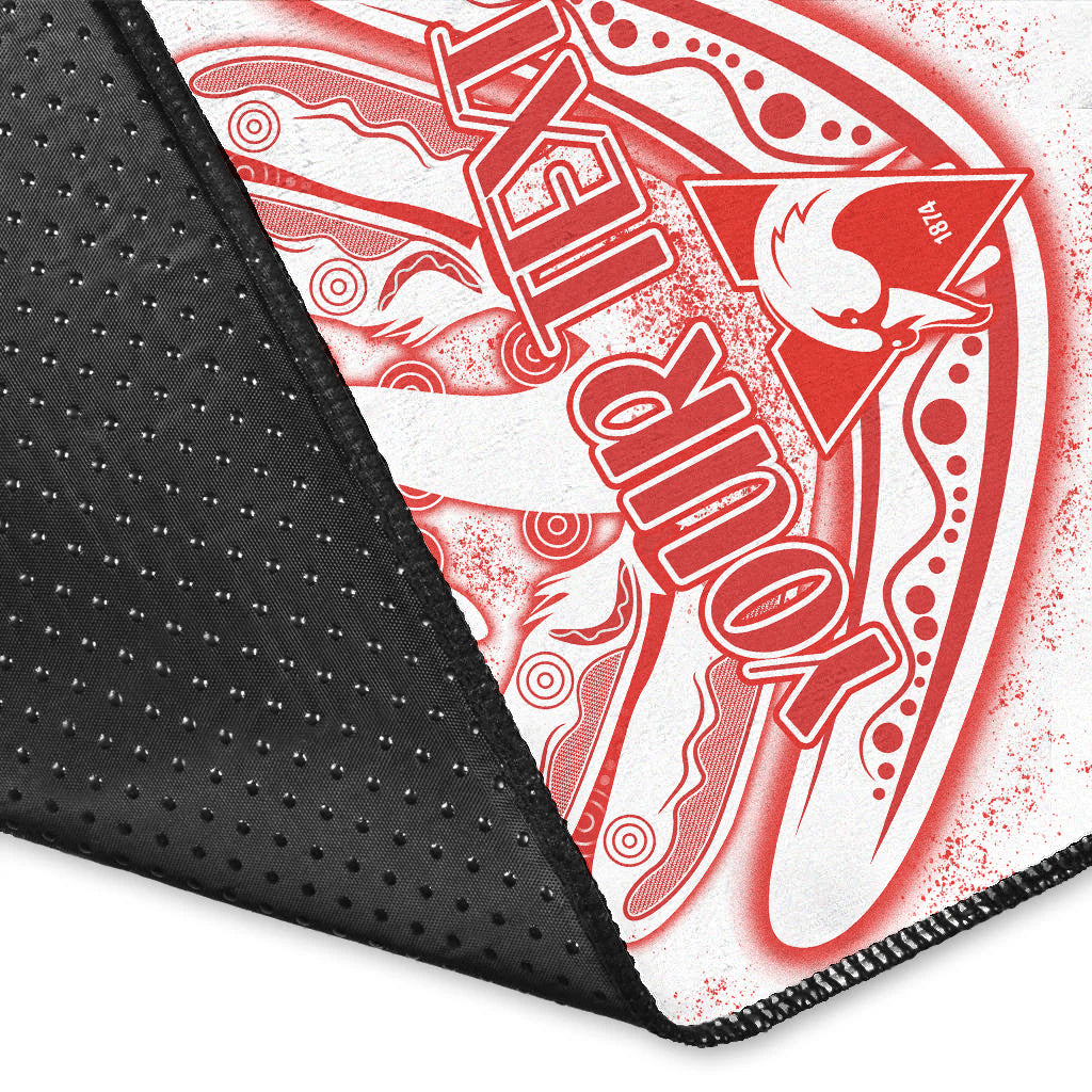 custom-personalised-swans-football-area-rug-est-1874-aboriginal-boomerang-sydney-bloods