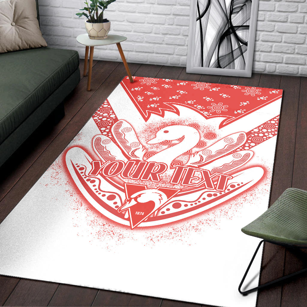 custom-personalised-swans-football-area-rug-est-1874-aboriginal-boomerang-sydney-bloods