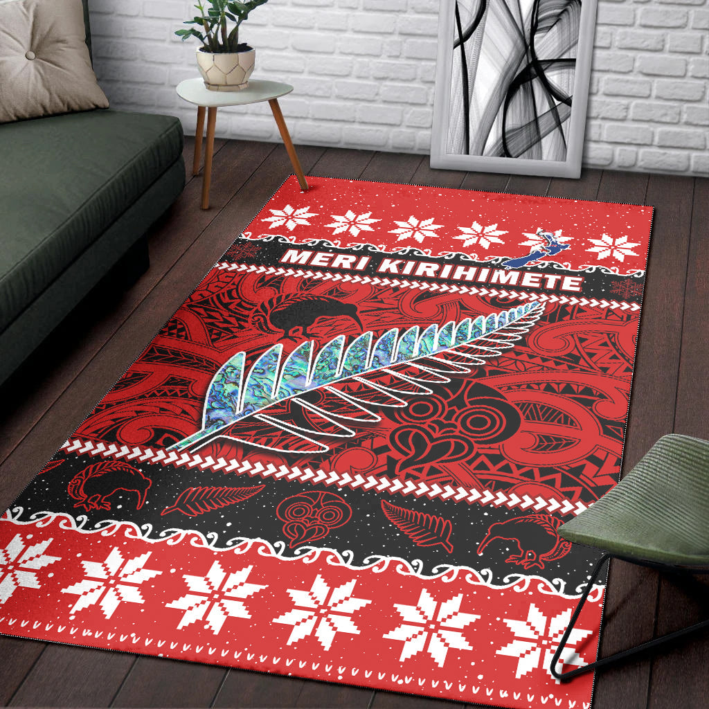 new-zealand-christmas-area-rug-paua-shell-silver-fern-meri-kirihimete