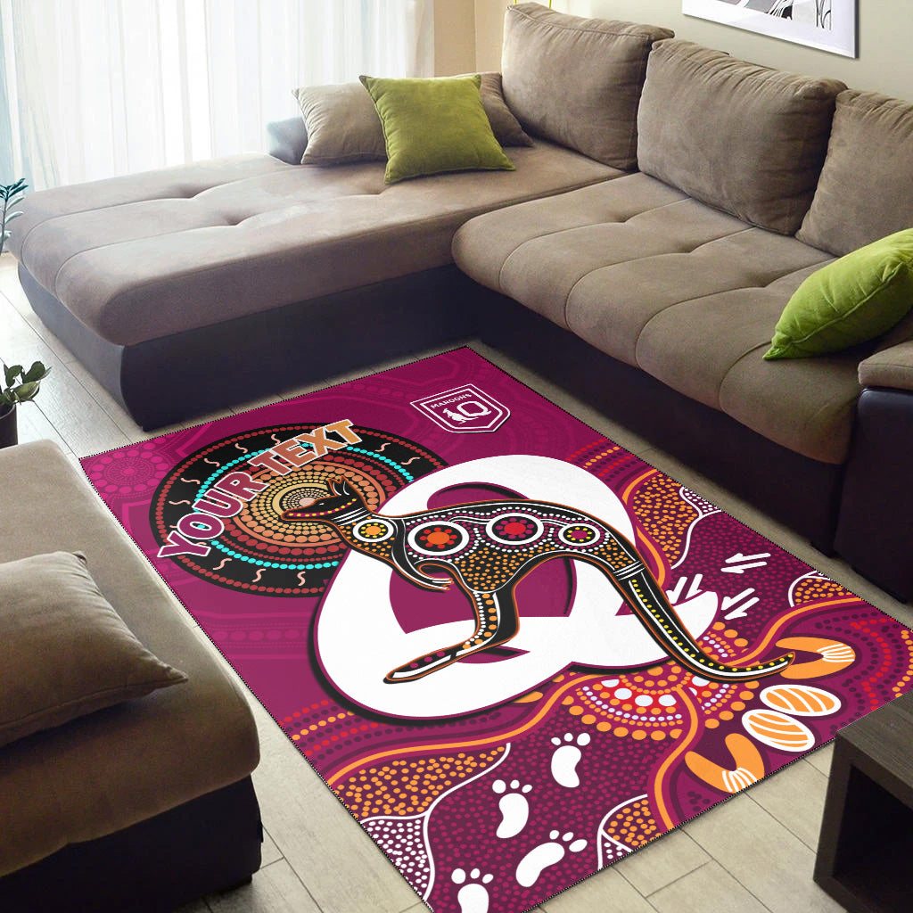 custom-personalised-maroons-rugby-area-rug-queensland-kangaroo-aboriginal-dot-paintings