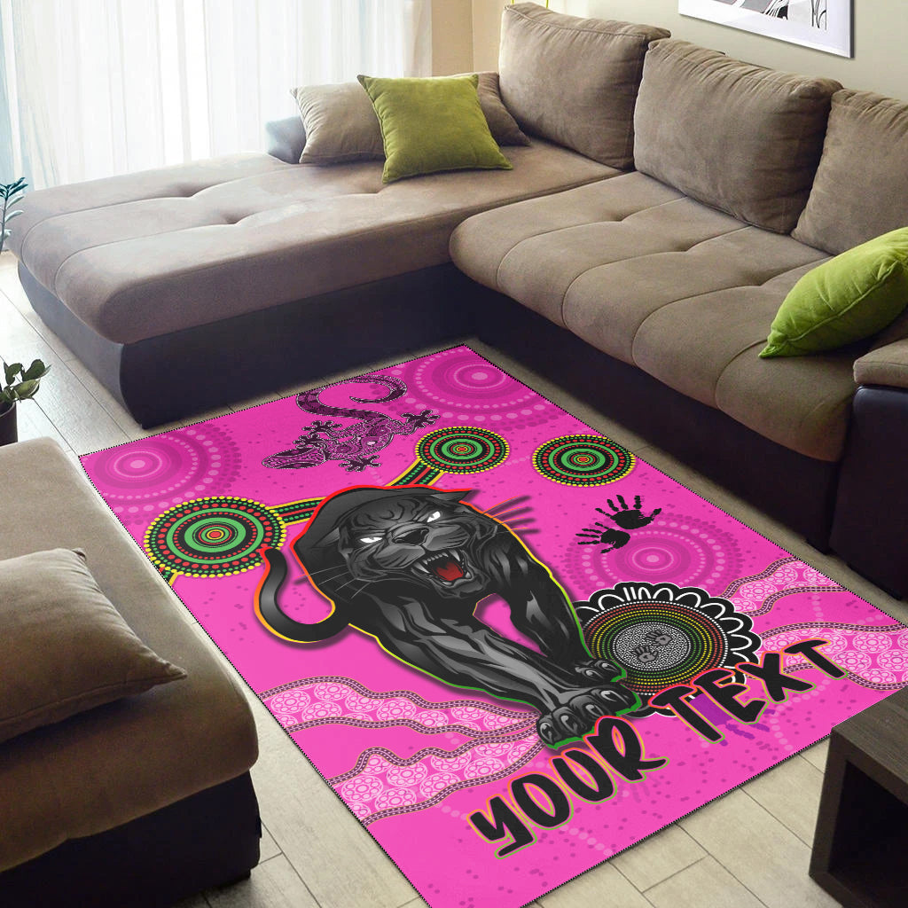 custom-personalised-panthers-area-rug-aboriginal-with-lizard