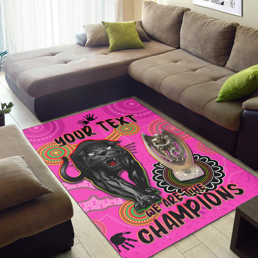 custom-personalised-panthers-area-rug-aboriginal-premiers-2022-we-are-the-champions-with-trophy