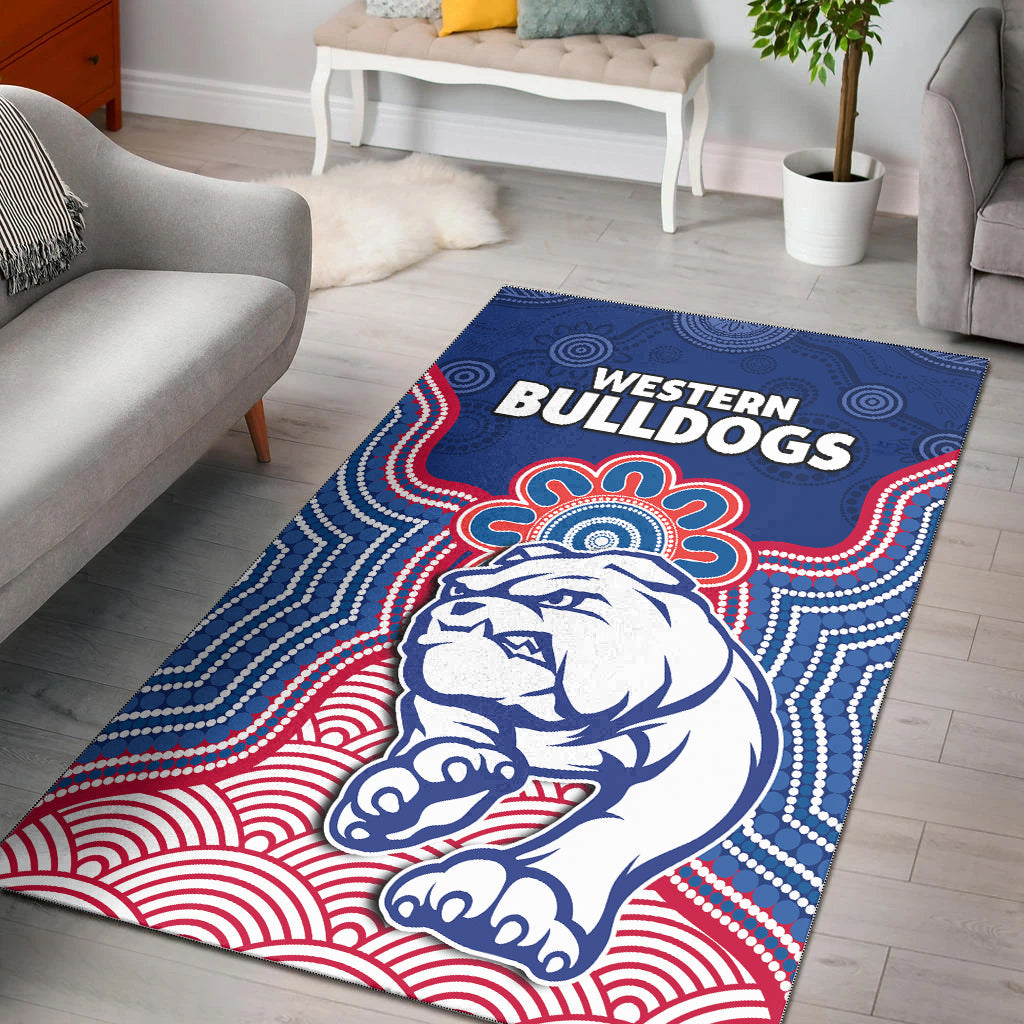 bulldogs-football-area-rug-western-doggies-aboriginal-art-ver02