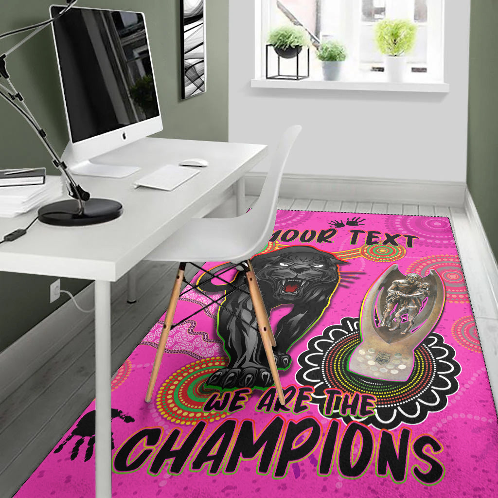 custom-personalised-panthers-area-rug-aboriginal-premiers-2022-we-are-the-champions-with-trophy