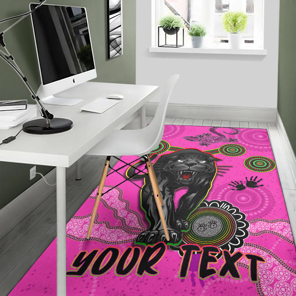 custom-personalised-panthers-area-rug-aboriginal-with-lizard