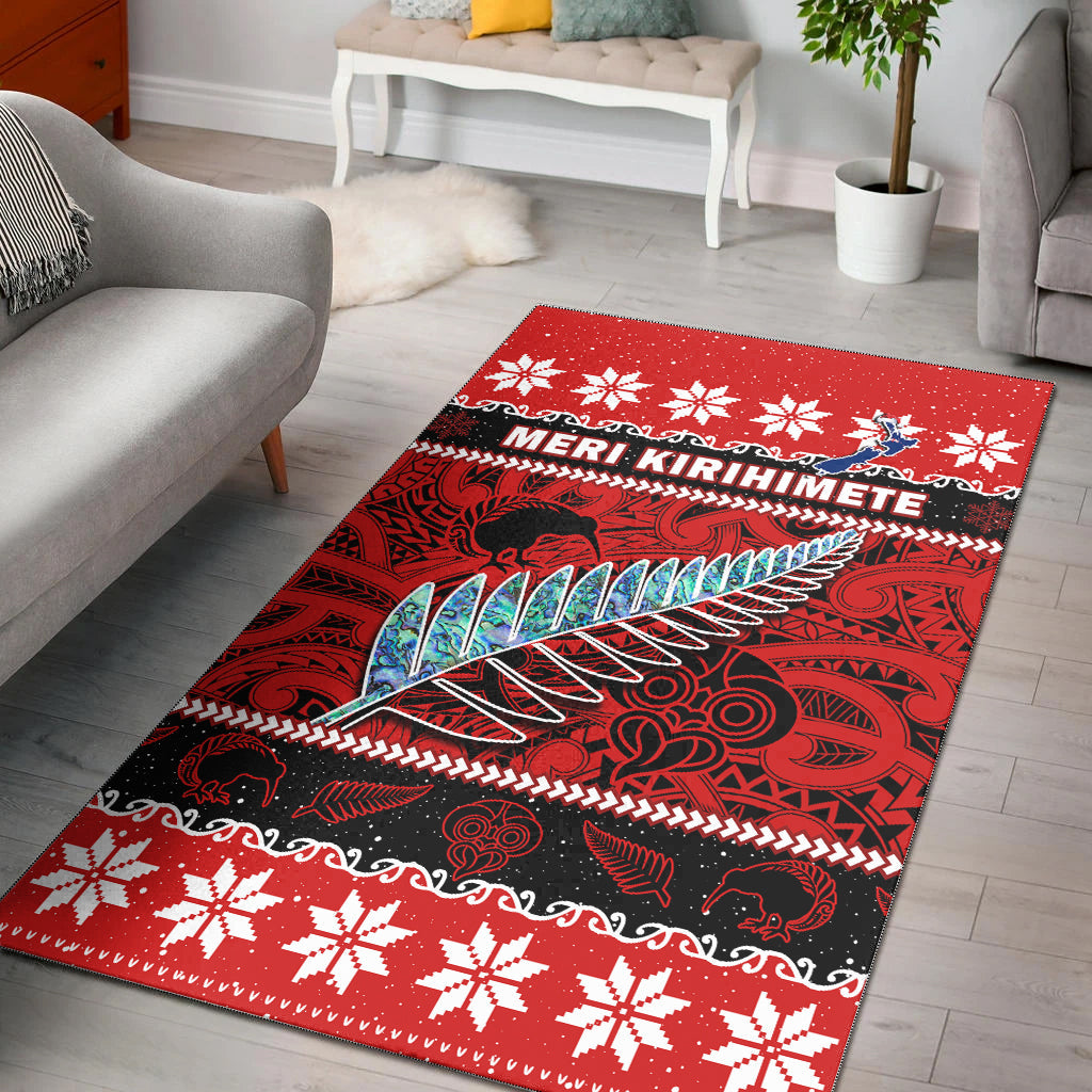 new-zealand-christmas-area-rug-paua-shell-silver-fern-meri-kirihimete