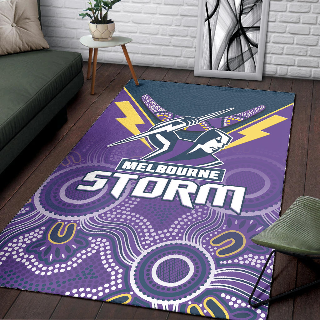 melbourne-storm-rugby-area-rug-indigenous-boomerang-gradient-style