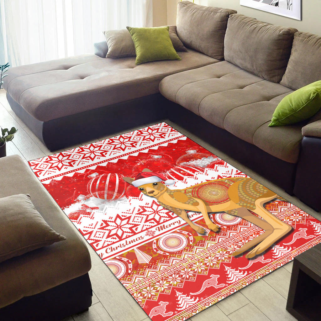 australia-area-rug-kangaroo-aboriginal-painting-merry-christmas