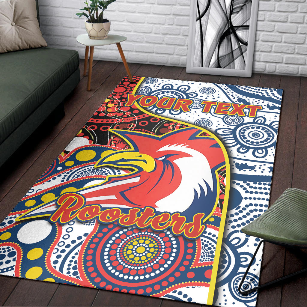 custom-personalised-roosters-rugby-area-rug-easts-1908-aboriginal-artsy-premiers-ver02