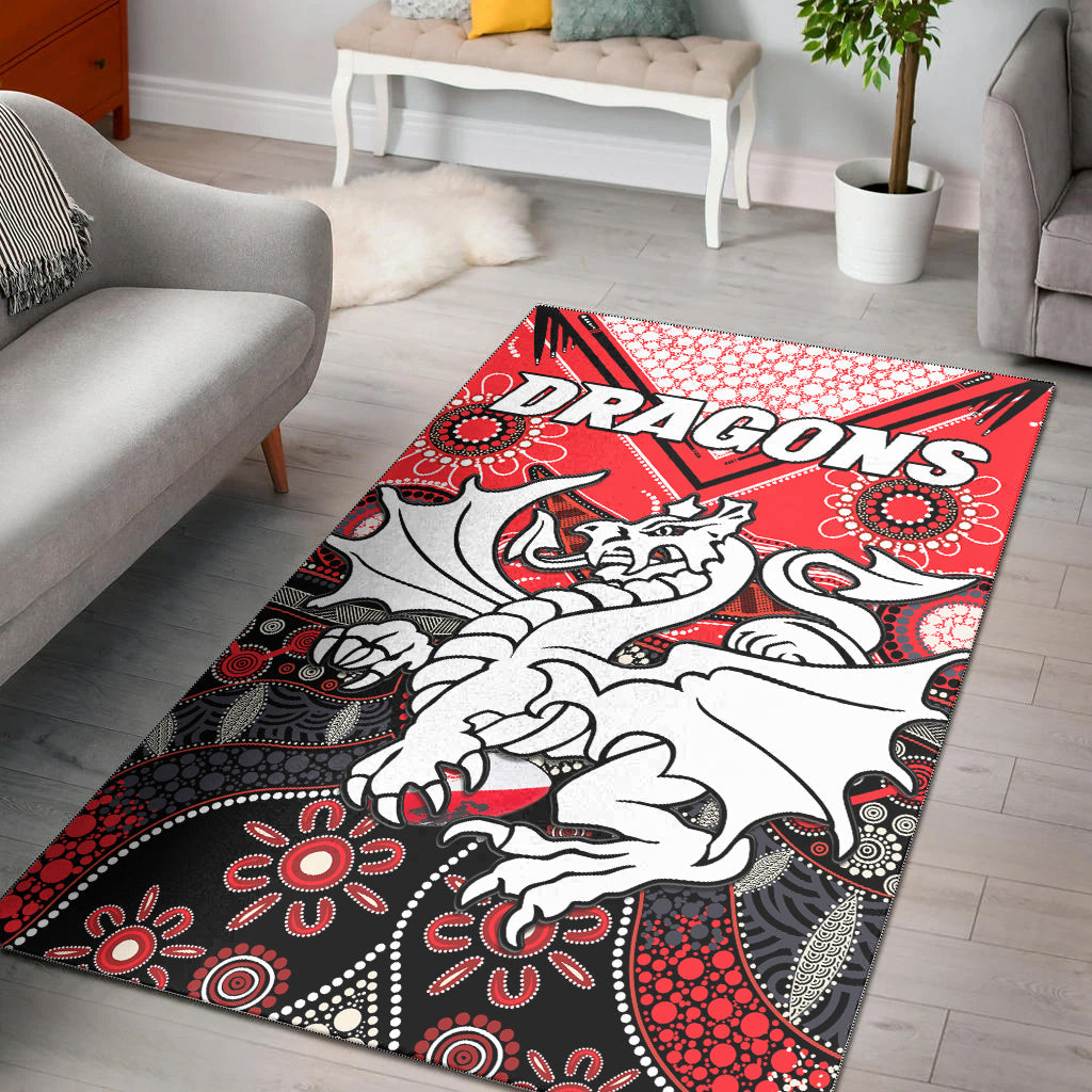 dragons-rugby-area-rug-indigenous-pattern-artsy-version