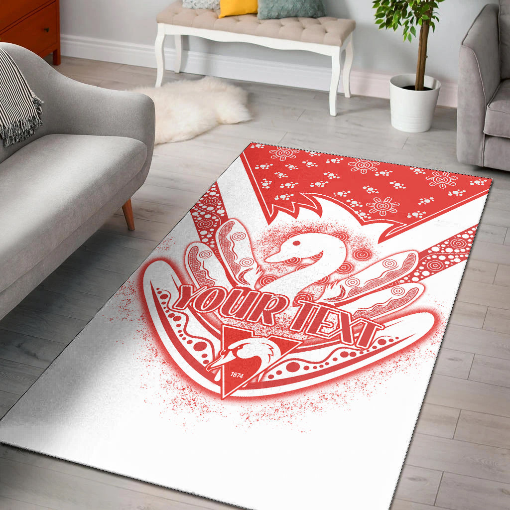 custom-personalised-swans-football-area-rug-est-1874-aboriginal-boomerang-sydney-bloods