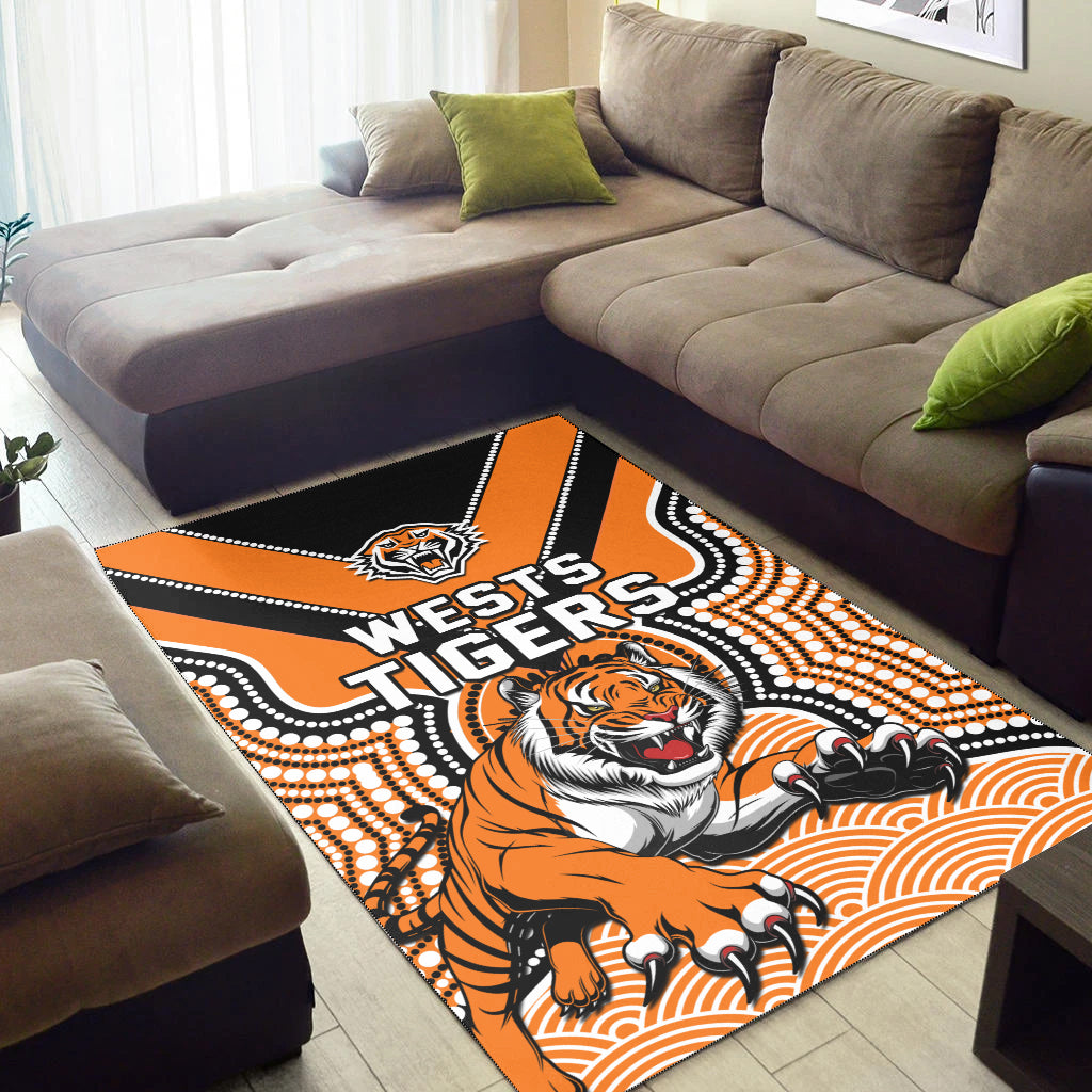 wests-tigers-rugby-area-rug-indigenous-artsy