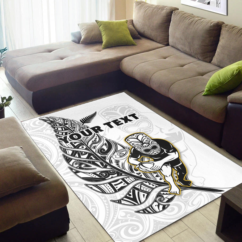 custom-personalised-new-zealand-silver-fern-rugby-area-rug-all-black-maori-version-white