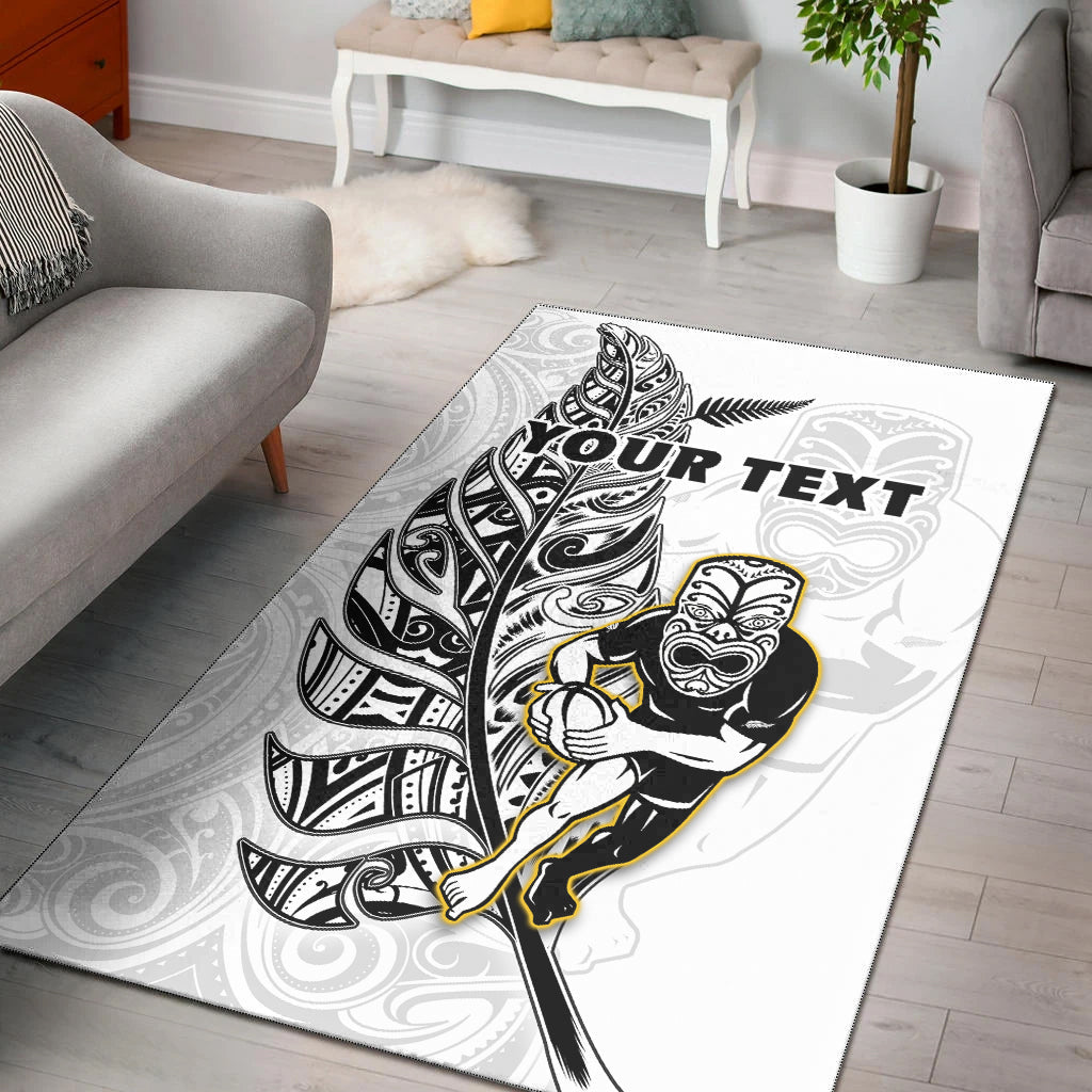 custom-personalised-new-zealand-silver-fern-rugby-area-rug-all-black-maori-version-white