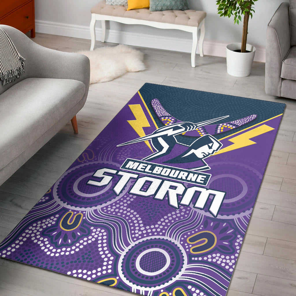 melbourne-storm-rugby-area-rug-indigenous-boomerang-gradient-style