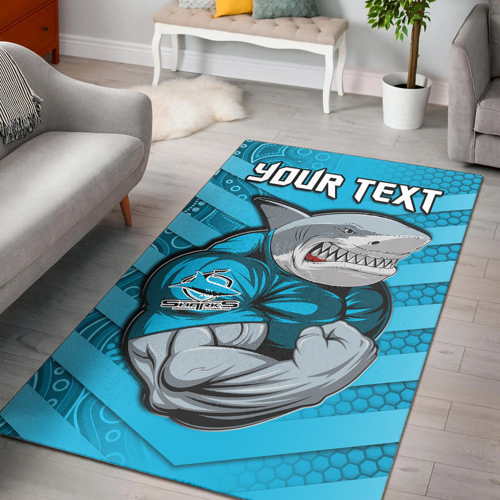 custom-personalised-sharks-rugby-area-rug-go-sharkies-aboriginal-sporty-version