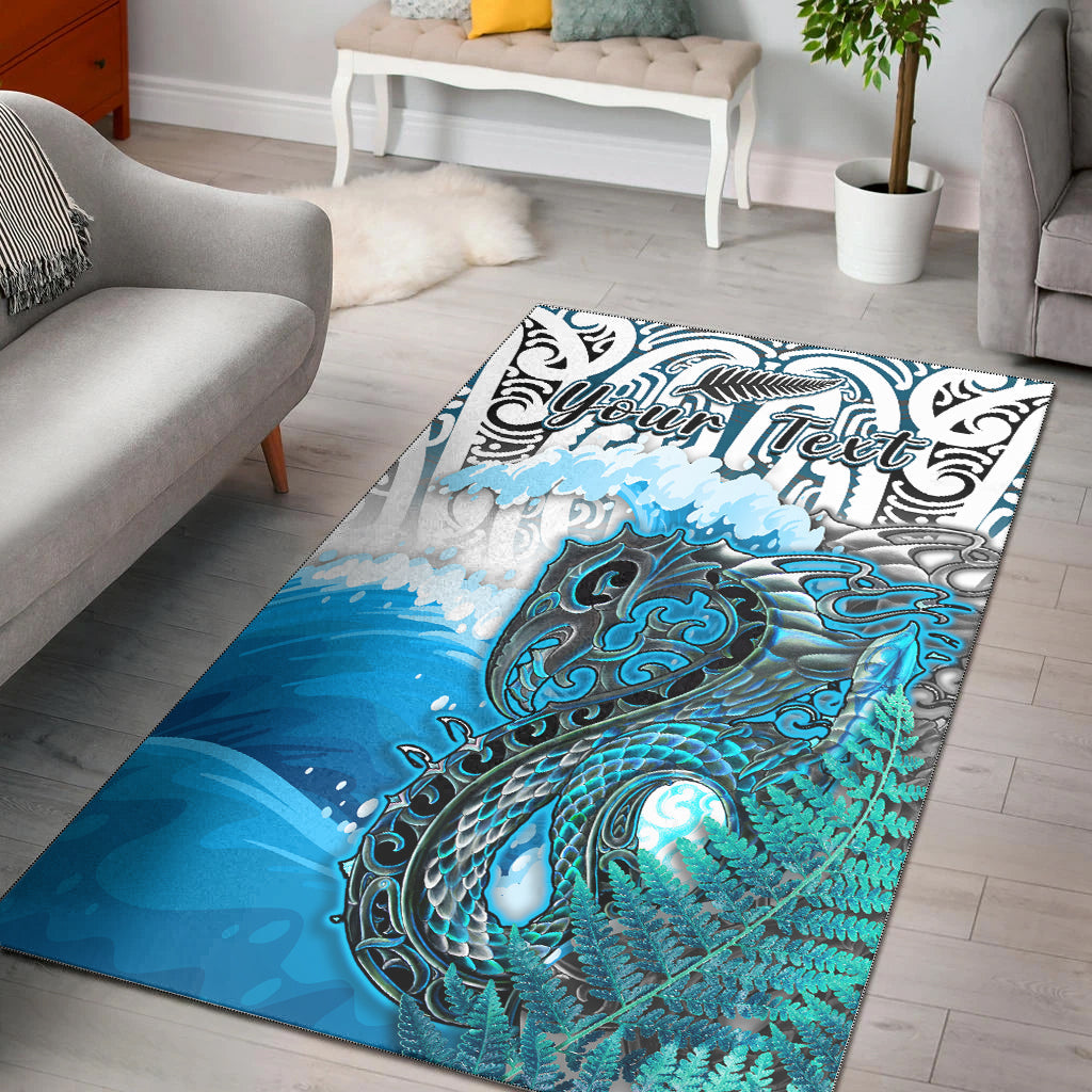 custom-personalised-manaia-maori-area-rug-fern-aotearoa-blue-waves