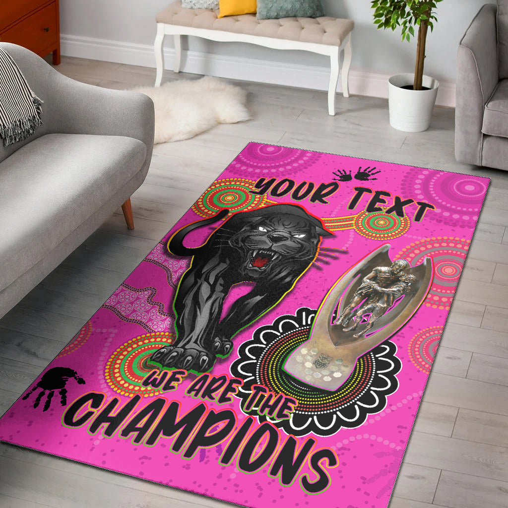 custom-personalised-panthers-area-rug-aboriginal-premiers-2022-we-are-the-champions-with-trophy