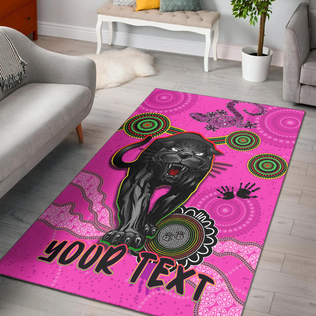 custom-personalised-panthers-area-rug-aboriginal-with-lizard