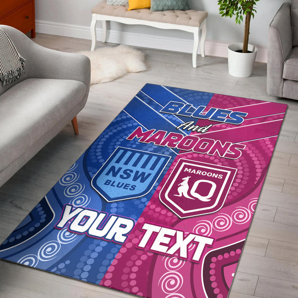 custom-personalised-blues-and-maroons-rugby-area-rug-origin-nsw-combine-queensland-aboriginal-australian-lt13