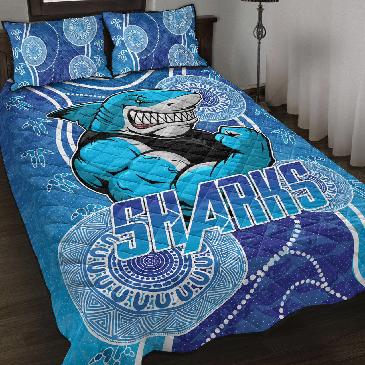 sharks-rugby-quilt-bed-set-custom-sharks-quilt-bed-set