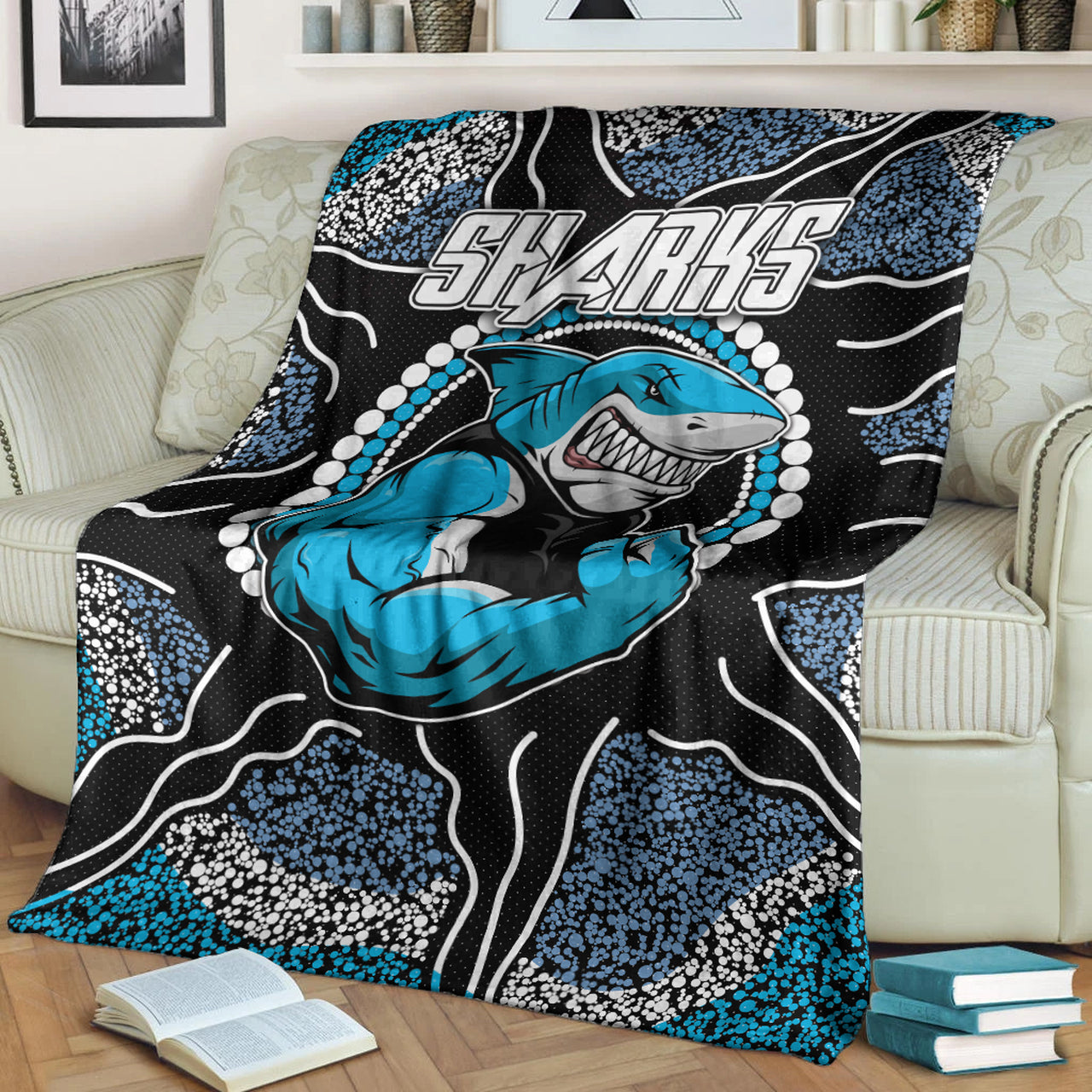 sharks-rugby-blanket-custom-indigenous-super-sharks-blanket