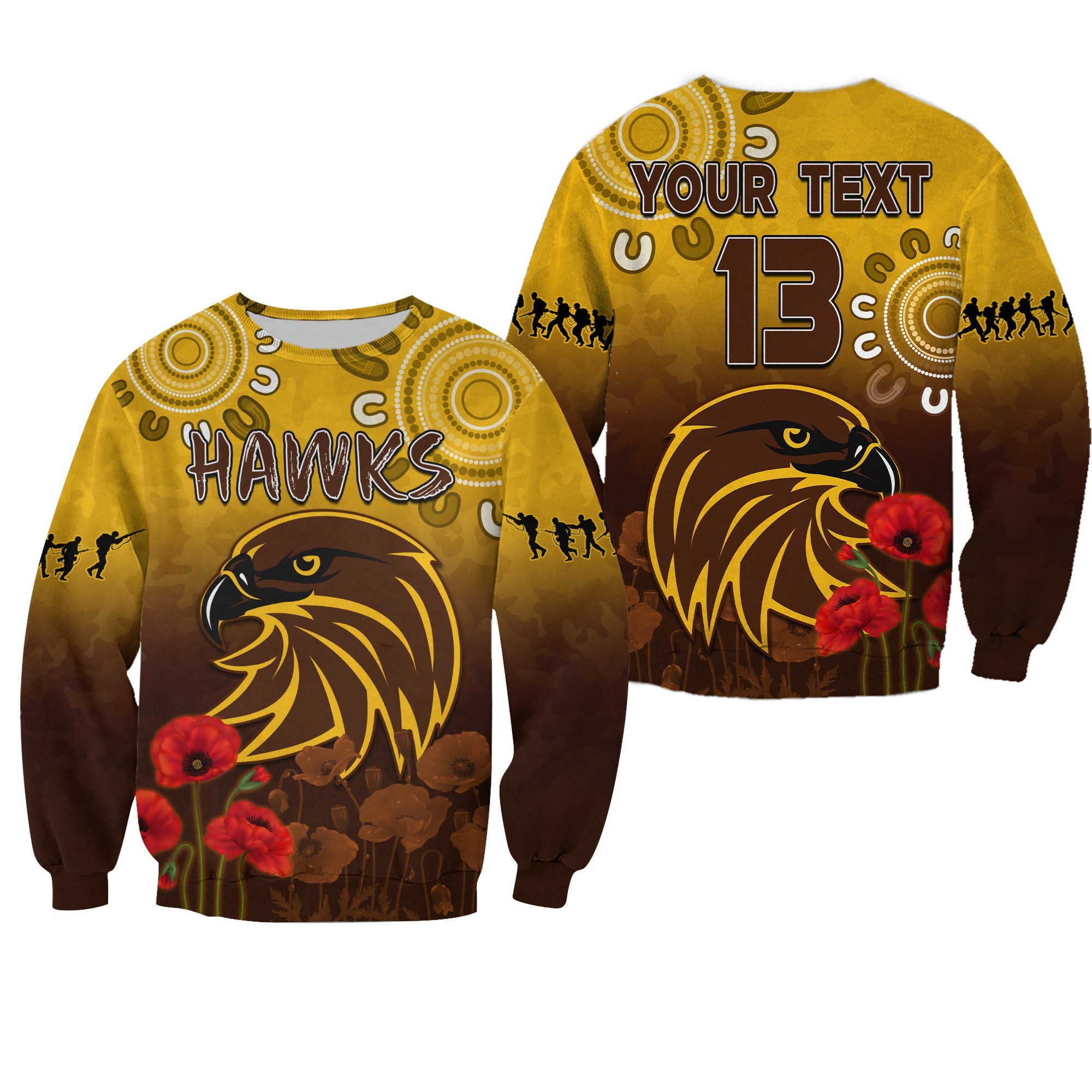 custom-text-and-number-hawks-anzac-2022-sweatshirt-hawthorn-football-aboriginal-poppy