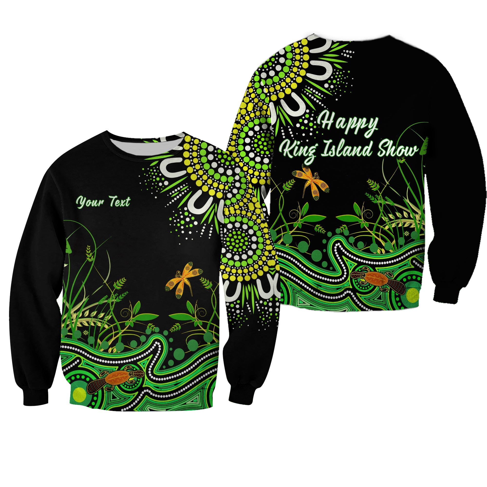 custom-personalised-happy-king-island-show-sweatshirt-aboriginal-tasmania-australia