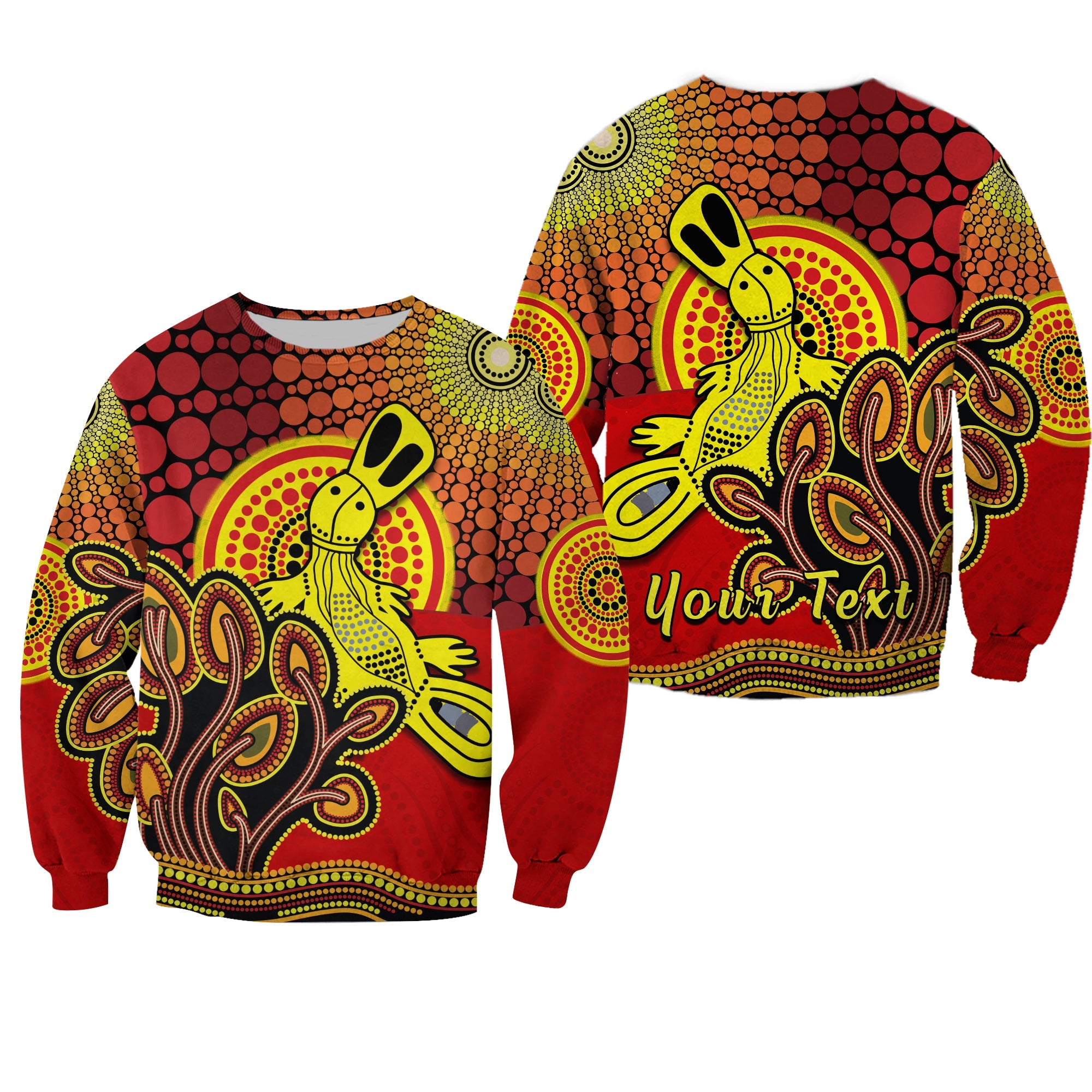 custom-personalised-aboriginal-platypus-sweatshirt-tree-on-the-hill-sunshine