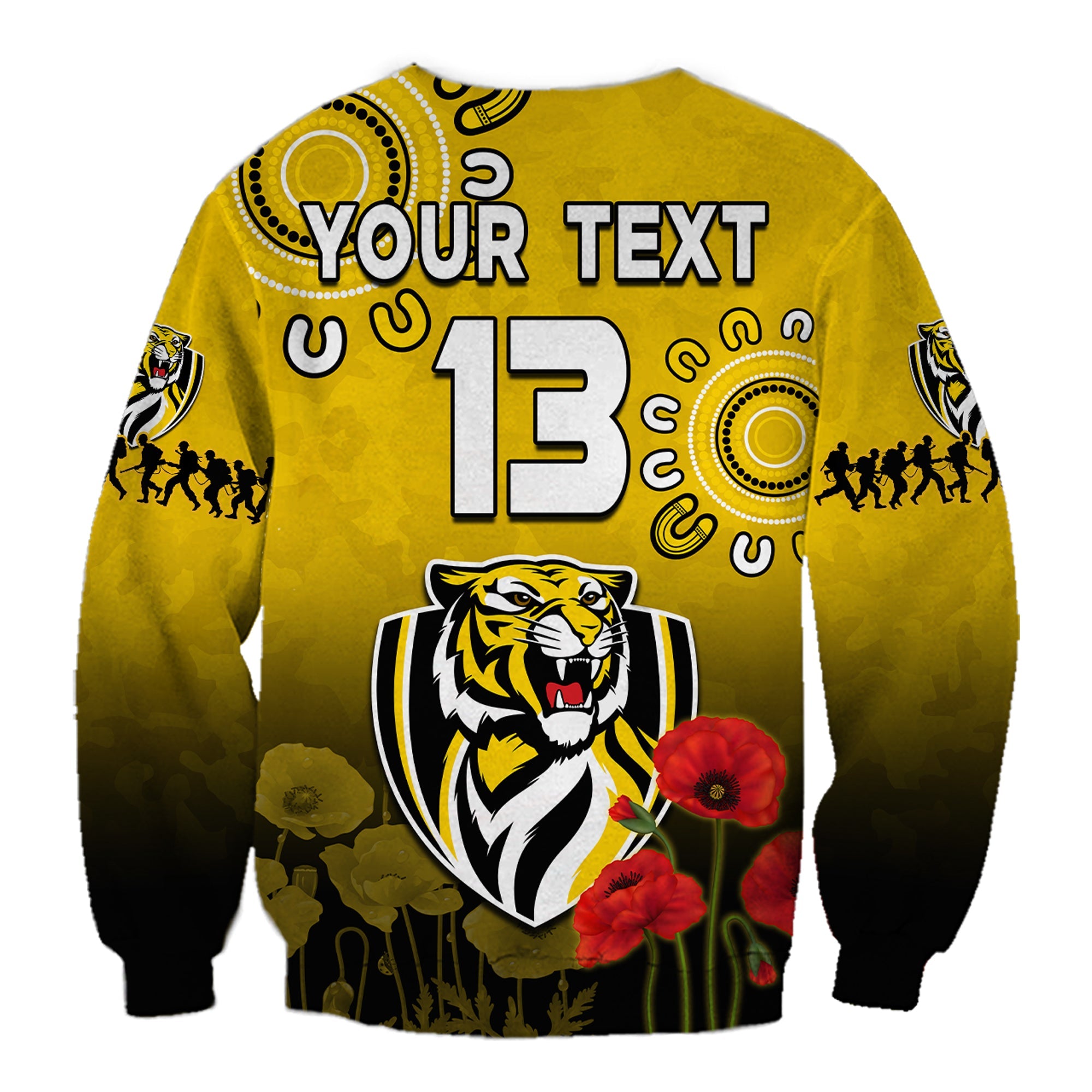 custom-text-and-number-richmond-anzac-2022-sweatshirt-tigers-aboriginal-poppy