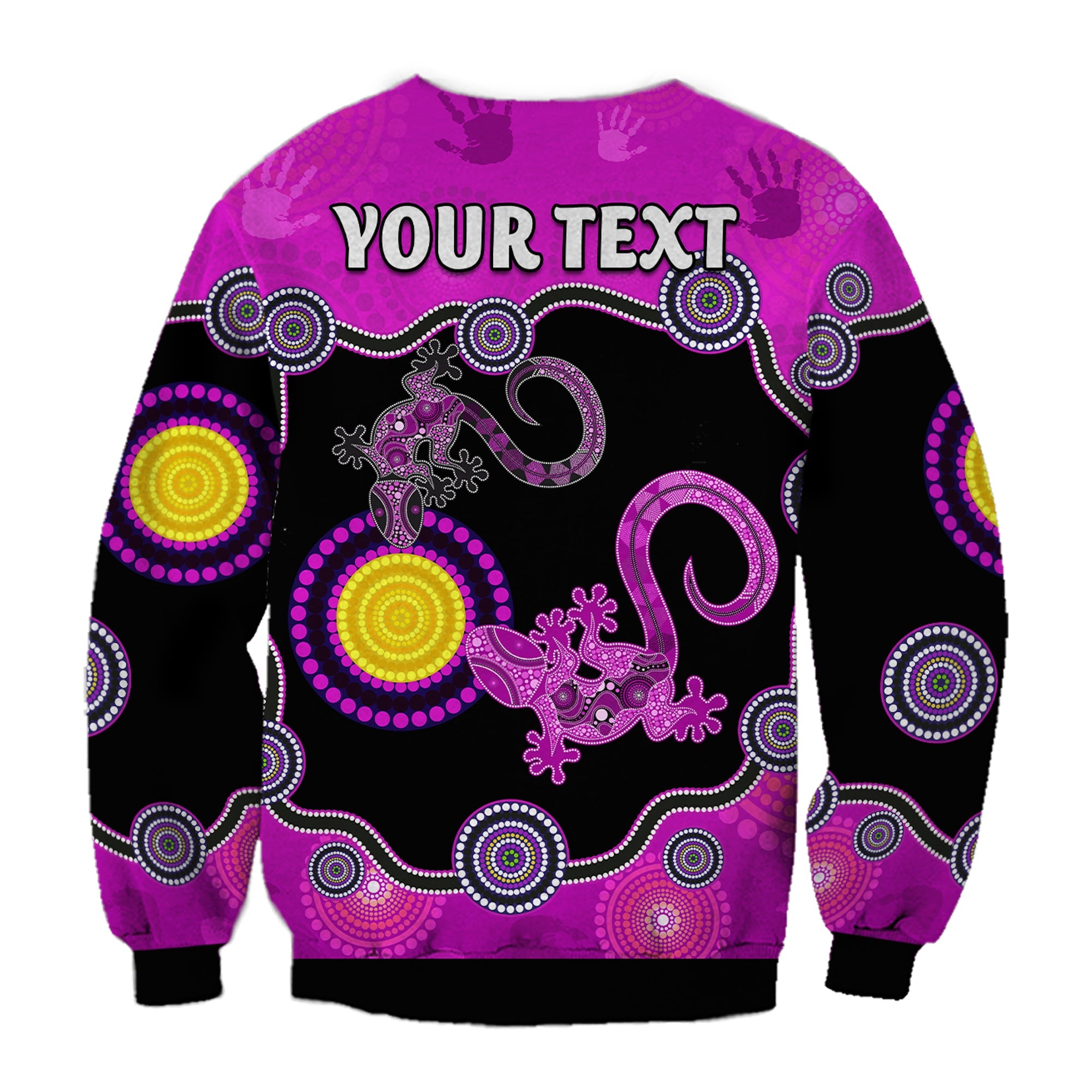 custom-personalised-aboriginal-lizard-sweatshirt-attracted-australia-version-purple