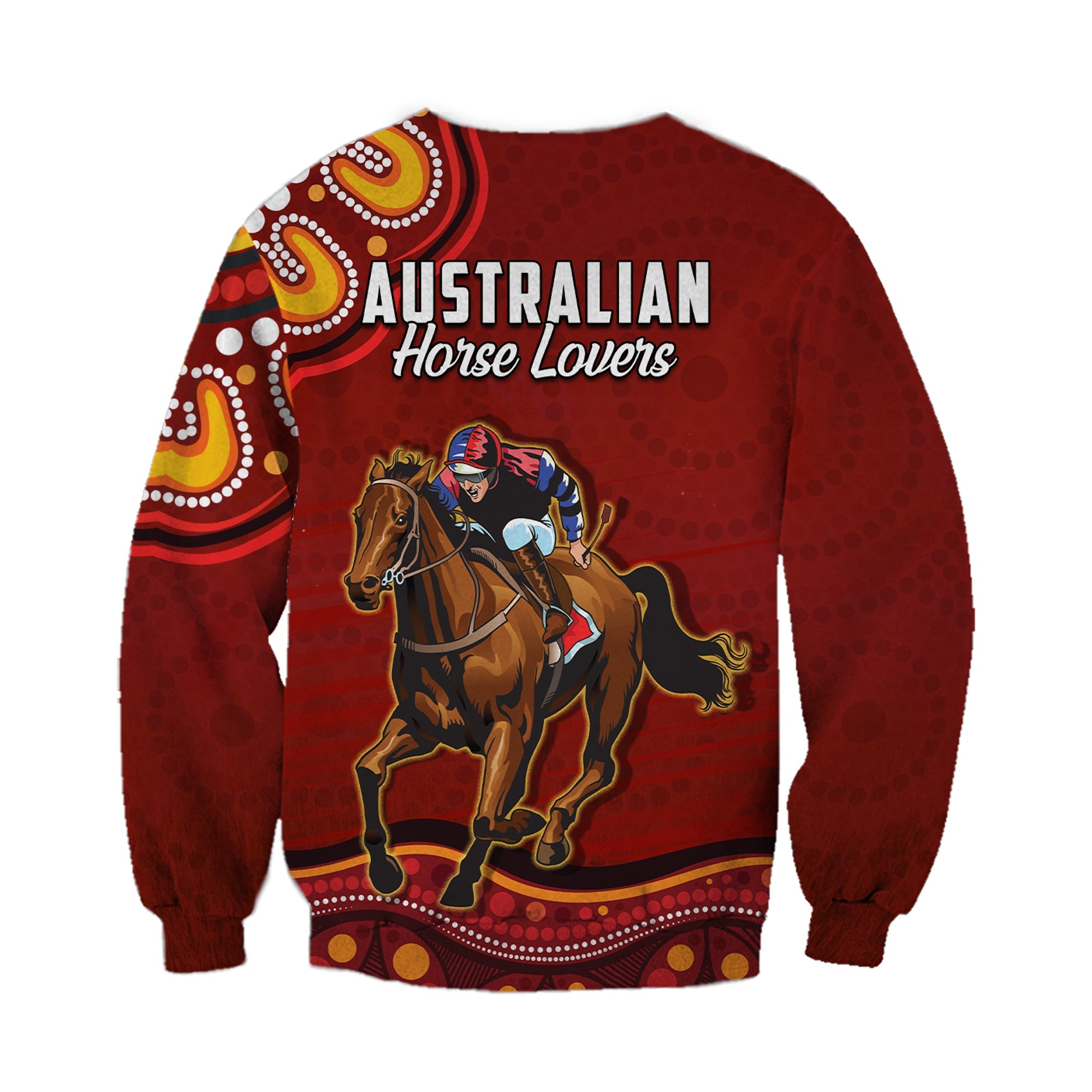 custom-personalised-launceston-cup-2022-sweatshirt-australia-aboriginal-red-horse-lovers