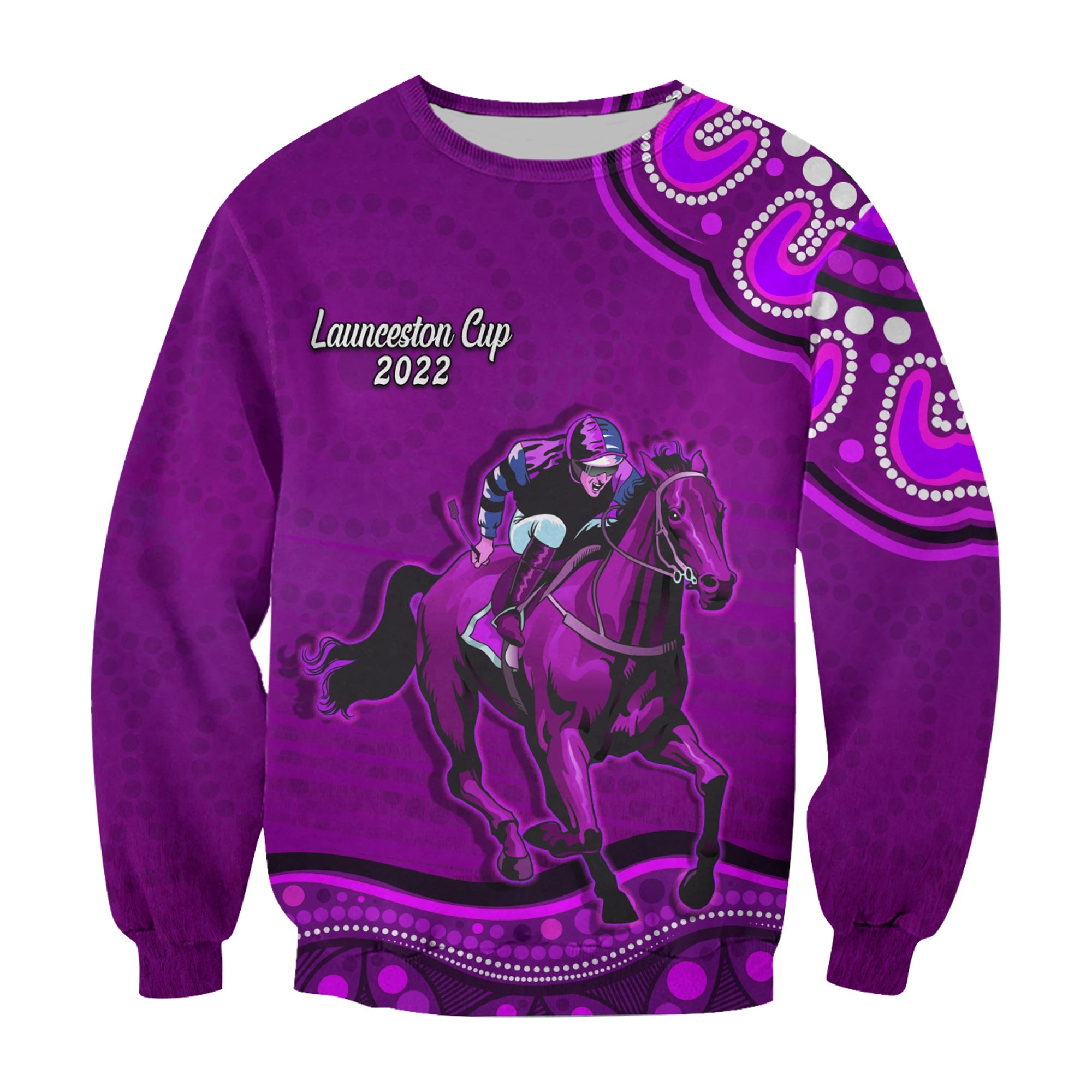 launceston-cup-2022-sweatshirt-australia-aboriginal-purple-horse-lovers