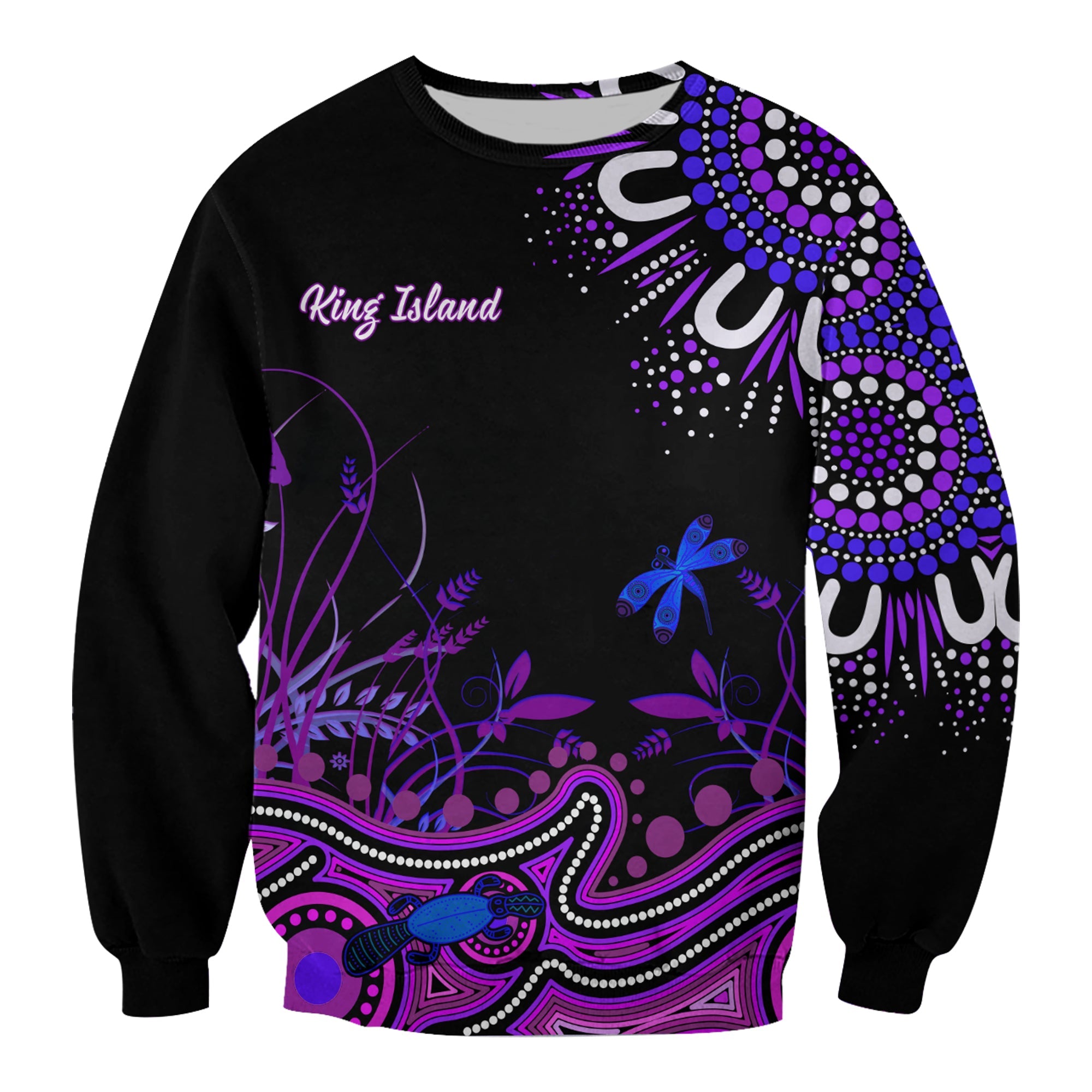 happy-king-island-show-sweatshirt-aboriginal-tasmania-australia-version-purple